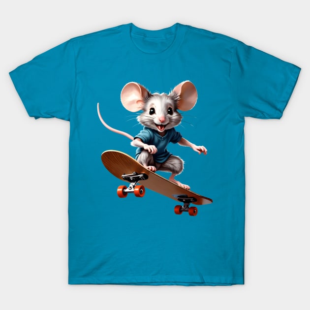 Skateboard Mouse T-Shirt by FabrizioX